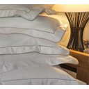 Ver imagem 1 de Fronha Avulsa Padrão 400 Fios Duo Filetti - Artelassê Branca/kaki Camelo