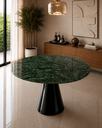 Ver imagem 1 de Mesa de Jantar Cone Preto - Redonda 90cm - Verde Guatemala