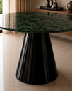 Ver imagem 2 de Mesa de Jantar Cone Preto - Redonda 90cm - Verde Guatemala