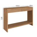 Ver imagem 3 de Aparador Brisa 120cm Moderno com 2 Gavetas MDF Frisos Hall Entrada