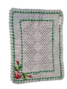 Ver imagem 3 de Tapete de Crochê Branco com Flor Artesanal 57x75 Quarto Cozinha