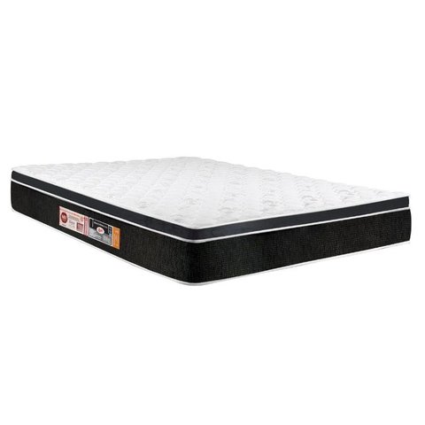 Colchão Casal Castor Espuma D33 Black White AIR Euro Pillow (138x188x23) - 