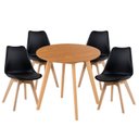 Ver imagem 2 de Mesa Compacta Tampo em MDF Tx 90cm & Cadeiras Leda Almofadas Ergônomicas
