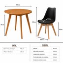 Ver imagem 3 de Mesa Compacta Tampo em MDF Tx 90cm & Cadeiras Leda Almofadas Ergônomicas
