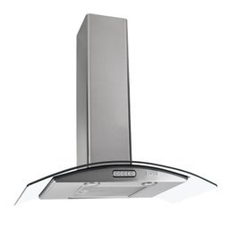 Coifa de Parede 80cm Vidro Curvo Duto Slim Inox 220v Fogatti - 1