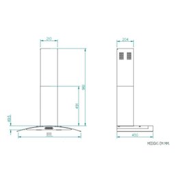 Coifa de Parede 80cm Vidro Curvo Duto Slim Inox 220v Fogatti - 5