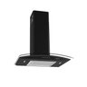 Coifa de Parede 60cm Vidro Curvo Clean 220v Fogatti Preto - 1