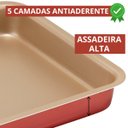 Ver imagem 6 de Jogo de Assadeiras Forma Alta Retangular 03 Peças Antiaderentes + Pincel de Silicone Vermelho