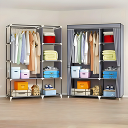 Guarda Roupa Closet Dobrável Organizador com Capa de Tecido - 4