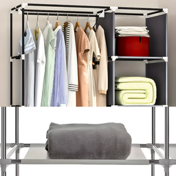 Guarda Roupa Closet Dobrável Organizador com Capa de Tecido - 7