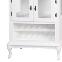 Ver imagem 2 de Adega Colonial de Madeira com 2 Portas para até 12 Garrafas com Pés Luiz Xv - Branco Laca