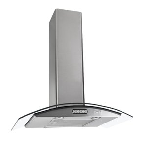 Coifa de Parede 75cm Vidro Curvo Duto Slim Inox 220v Fogatti