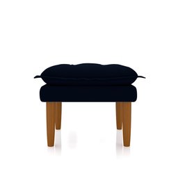 Poltrona de Amamentação Quarto Infantil com Puff Kate Pés Palito Suede Azul Marinho + Binde Amofada  - 10