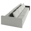 Ver imagem 7 de Sofá Ilha Modular Living com Puff 392cm Georgia K04 Linho Cinza/preto - Mpozenato