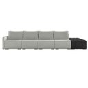Ver imagem 6 de Sofá Ilha Modular Living com Puff 392cm Georgia K04 Linho Cinza/preto - Mpozenato