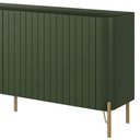 Ver imagem 6 de Rack para Sala de Estar Tv 75 Pol 4 Portas Brise Pés Industrial Dourado Alef I03 Musgo - Lyam Decor