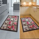 Ver imagem 3 de Jogo de Tapetes para Cozinha com 3 Peças Estampa Corações