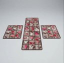 Ver imagem 4 de Jogo de Tapetes para Cozinha com 3 Peças Estampa Corações