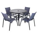 Ver imagem 1 de 4 Cadeiras Emily e Mesa Roma com Tampo Ripado para Área e Piscina