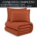 Ver imagem 4 de Edredom Grosso Super King Blair Veludo Luxuoso:Terracota