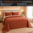Ver imagem 2 de Edredom Grosso Super King Blair Veludo Luxuoso:Terracota