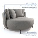 Ver imagem 6 de Poltrona Redonda Decorativa com 6 Almofadas 150cm Soho Confort