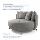 Ver imagem 5 de Poltrona Redonda Decorativa com 6 Almofadas 150cm Soho Confort