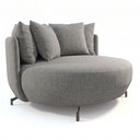Ver imagem 3 de Poltrona Redonda Decorativa com 6 Almofadas 150cm Soho Confort