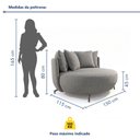 Ver imagem 4 de Poltrona Redonda Decorativa com 6 Almofadas 150cm Soho Confort