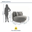 Ver imagem 4 de Poltrona Redonda Decorativa 2 Lugares com Almofadas 150cm Soho