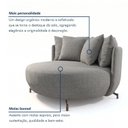 Ver imagem 6 de Poltrona Redonda Decorativa 2 Lugares com Almofadas 150cm Soho