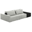 Ver imagem 1 de Sofá Ilha Modular Living com Puff 252cm Georgia K04 Linho Cinza/preto - Mpozenato