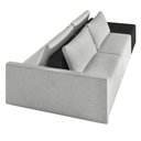 Ver imagem 7 de Sofá Ilha Modular Living com Puff 252cm Georgia K04 Linho Cinza/preto - Mpozenato