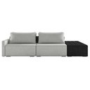 Ver imagem 6 de Sofá Ilha Modular Living com Puff 252cm Georgia K04 Linho Cinza/preto - Mpozenato