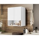 Ver imagem 2 de Armario Aéreo Organizador Multiuso Quarto Sala Bela 2 Portas:Branco