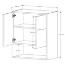 Ver imagem 6 de Armario Aéreo Organizador Multiuso Quarto Sala Bela 2 Portas:Branco
