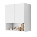 Ver imagem 1 de Armario Aéreo Organizador Multiuso Quarto Sala Bela 2 Portas:Branco