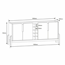 Ver imagem 3 de Buffet Lizz 190 cm Cor:Cedro