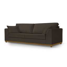 Sofá 2 Lugares Living Basemadeira 2,20m Pallazo Sofisticado:marrom - 2