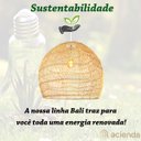 Ver imagem 6 de 2 Pendente Rattan Fibra Natural Grande 60 Cm Rustico Nat21