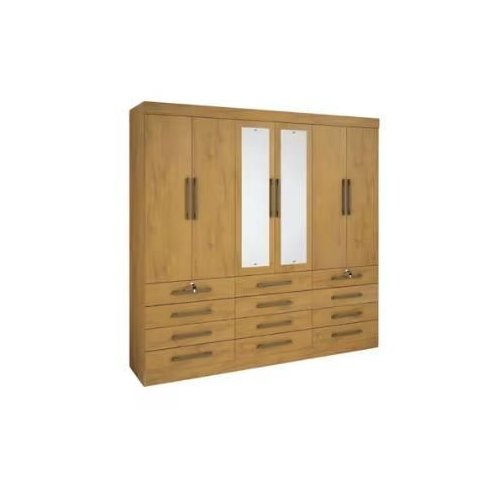 Guarda Roupa Mônaco 6 Pts com Espelho Cinamomo - Ddoro