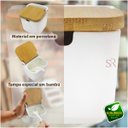 Ver imagem 3 de SALEIRO PORCELANA TAMPA BAMBU HAUSKRAFT ETILUX Branco