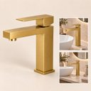 Ver imagem 1 de Torneira Banheiro Lavabo Luxo Viena Monocomando Aço Inox 304 Goldenx