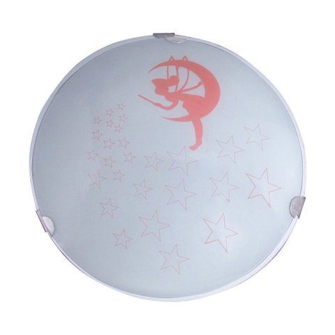 LUMINÁRIA PLAFON REDONDO PEQ 30CM FADA ROSA  - 1307 PEQ RS