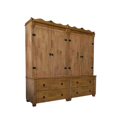 Roupeiro 04 Portas Madeira Maciça