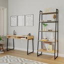 Ver imagem 1 de Conjunto 2 Peças Escrivaninha Industrial com Estante Concept CabeCasa MadeiraOriginals