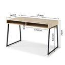 Ver imagem 2 de Conjunto 2 Peças Escrivaninha Industrial com Estante Concept CabeCasa MadeiraOriginals