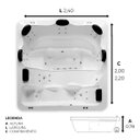 Ver imagem 3 de Spa Quadrado Amparo Completo com Hidro