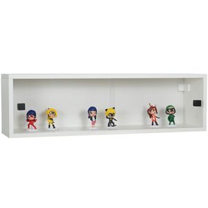 Nicho 80x23x18 Branco com Portas de Acrílico e Puxador