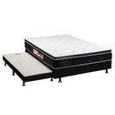 Ver imagem 1 de Cama Box c/Auxiliar Casal: Colchão Espuma Castor D33 Black e White + Base CRC Courano Black(138x188)